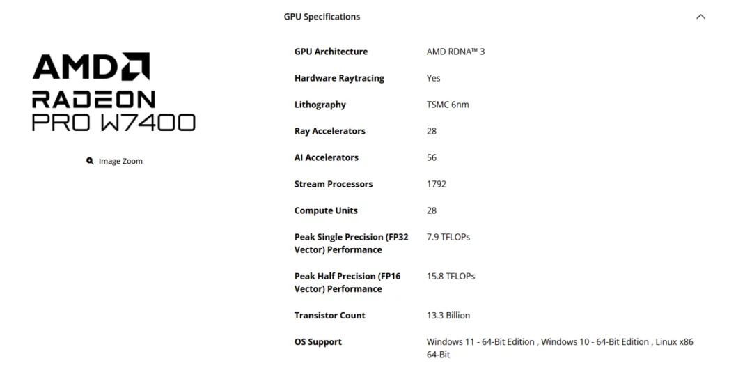 AMD Radeon Pro W7400