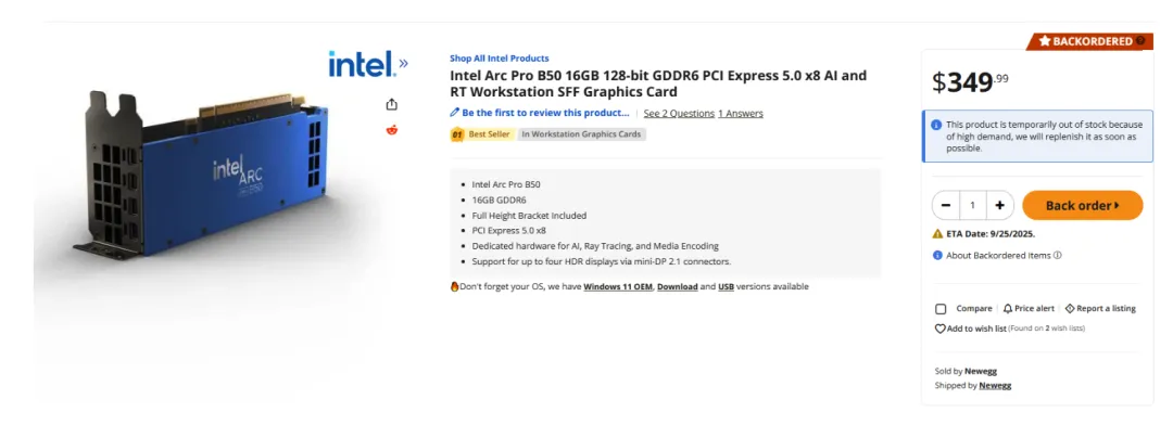 Intel Arc Pro B50
