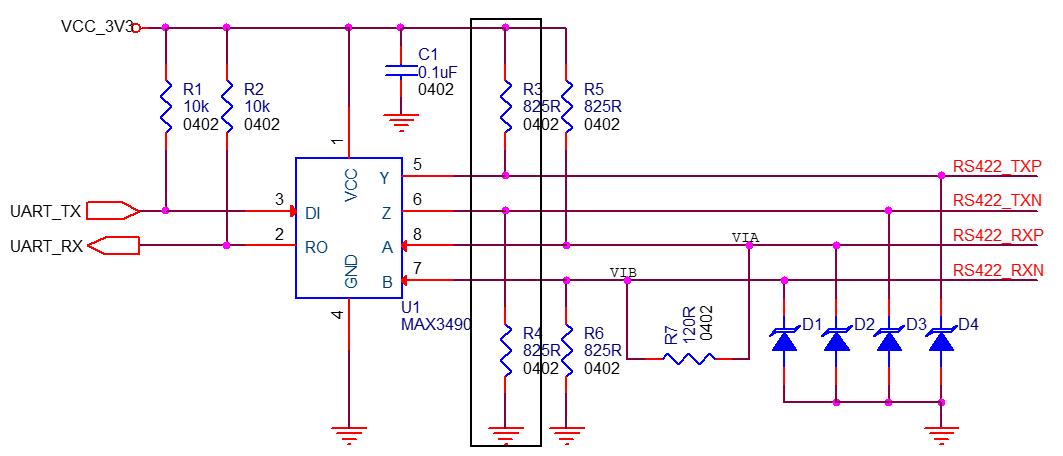 典型的RS422接口电路
