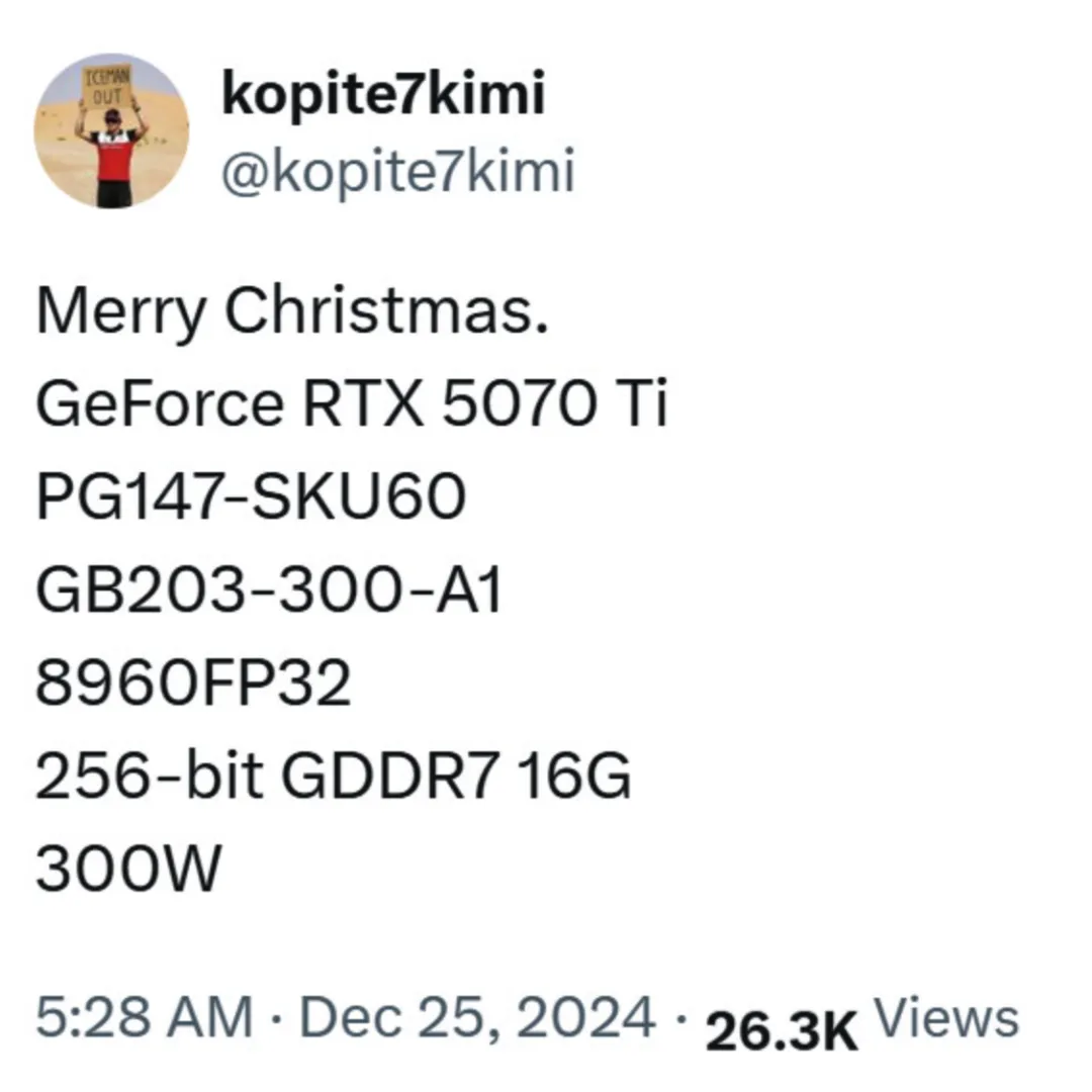 Nvidia GeForce RTX 5070 Ti