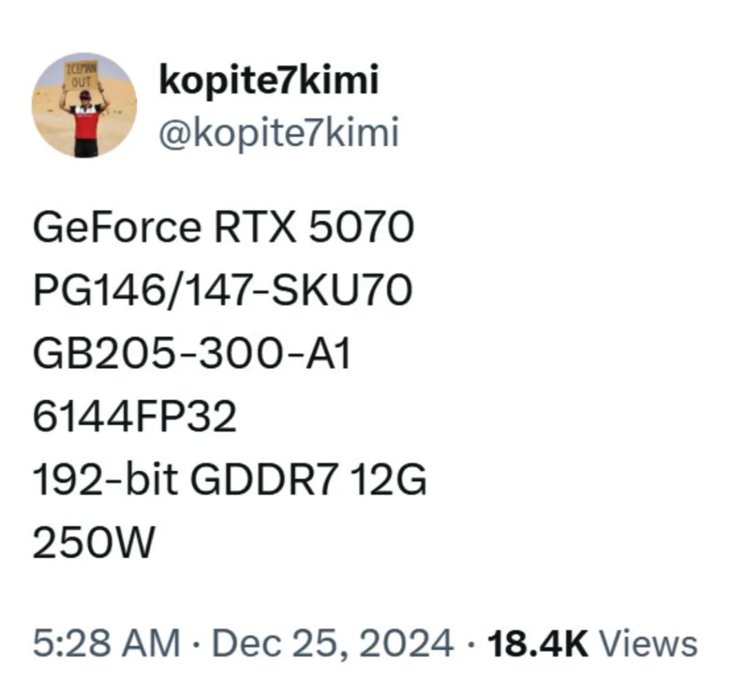 Nvidia GeForce RTX 5070